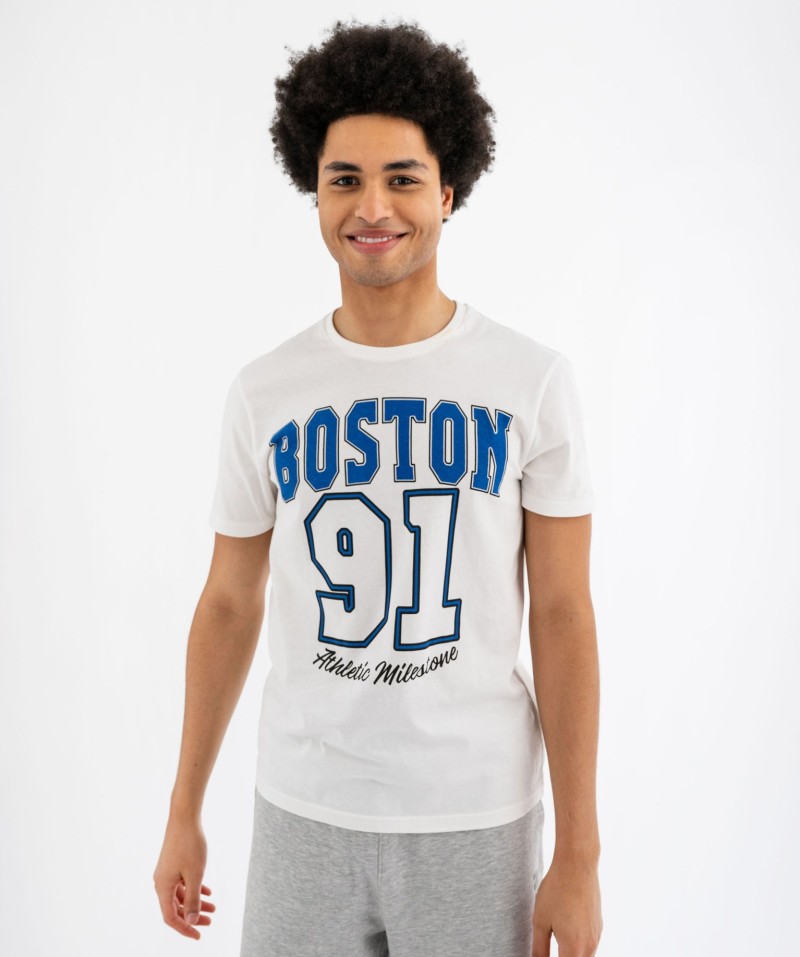 Tee-shirt à manches courtes avec inscription XXL homme